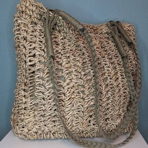 Cappelli Straw World woven shoulder tote